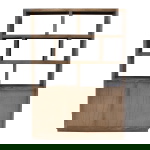 Vakkenkast Luxurious Donkerbruin 150cm - Giga Meubel