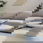 Salontafel Cleo Ovaal Glossy Wit 130cm - Giga Meubel
