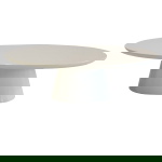 Salontafel Cleo Ovaal Glossy Wit 130cm - Giga Meubel