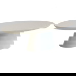 Salontafel Cleo Ovaal Glossy Wit 130cm - Giga Meubel