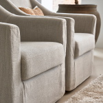 Rivièra Maison Fauteuil Huntington Draaibaar Linnen Beige