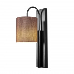 Wandlamp Baston Bruin/Zwart