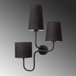 Wandlamp Catal 3-Lichts Zwart