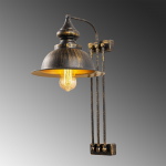 Wandlamp Saglam Antiek Zwart/Goud