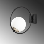 Wandlamp Dolunay Zwart/Wit