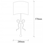 Wandlamp Asaf Bow Wit/Zwart