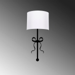 Wandlamp Asaf Bow Wit/Zwart