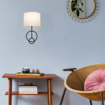 Wandlamp Asaf Circles Wit/Zwart