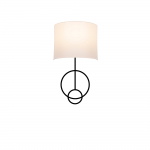 Wandlamp Asaf Circles Wit/Zwart