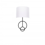 Wandlamp Asaf Circles Wit/Zwart