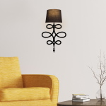 Wandlamp Asaf Curl Zwart