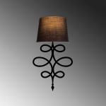 Wandlamp Asaf Curl Zwart