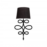 Wandlamp Asaf Curl Zwart