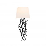 Wandlamp Asaf Sticks Wit/Zwart