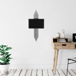 Wandlamp Avdan Metaal Zwart Zilver 75cm