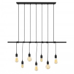 Hanglamp Salkim 7-Lichts Zwart