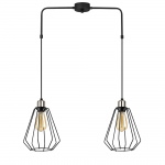 Hanglamp Kese 2-Lichts Zwart