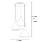 Hanglamp Saglam Funnel 3-Lichts Getrapt Koper