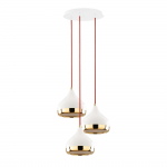 Hanglamp Yildo 3-Lichts Getrapt Wit/Goud