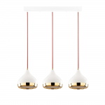 Hanglamp Yildo 3-Lichts Wit/Goud