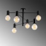 Hanglamp Hexa 6-Lichts Zwart