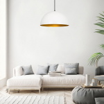 Hanglamp Sivani Dome Wit/Goud