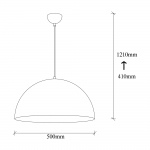 Hanglamp Sivani Dome Wit/Goud