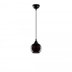 Hanglamp Smoked Bol 1-Lichts Zwart