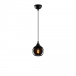 Hanglamp Smoked Bol 1-Lichts Zwart