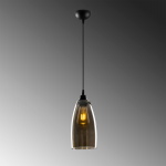 Hanglamp Smoked Long Zwart