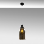 Hanglamp Smoked Long Zwart