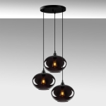 Hanglamp Smoked Glas Zwart