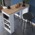 Keukentafel Jalova Melamine Walnoot Wit