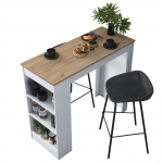 Keukentafel Jalova Melamine Walnoot Wit