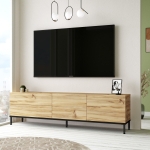 Tv-Meubel Laval Melamine Eiken Zwart 170cm