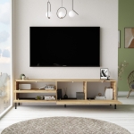 Tv-Meubel Laval Melamine Eiken Zwart 170cm