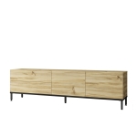 Tv-Meubel Laval Melamine Eiken Zwart 170cm