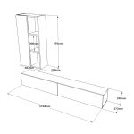 Tv-Meubel Laval Melamine Eiken Wit 174cm