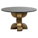 Richmond Eettafel Maddox Marmer Zwart/Goud Ø130cm