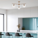 Hanglamp Atmaca Kose Glas Goud 3-Lichts