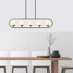 Hanglamp Jewel Metaal Zwart Crème 5-Lichts