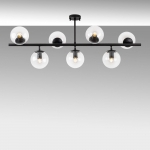 Hanglamp Fazli Metaal Zwart 7-Lichts