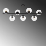 Hanglamp Fazli Metaal Zwart 7-Lichts