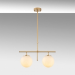 Hanglamp Roe Metaal Shiny Goud 2-Lichts