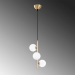 Hanglamp Domino Glas Goud 3-Lichts