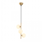 Hanglamp Domino Glas Goud 3-Lichts