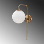 Wandlamp Viran Goud/Wit Large