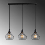 Hanglamp Cafu 3-Lichts Zwart