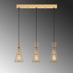 Hanglamp Teltom Metaal Shiny Goud 3-Lichts