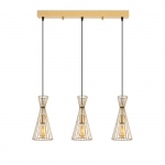 Hanglamp Teltom Metaal Shiny Goud 3-Lichts